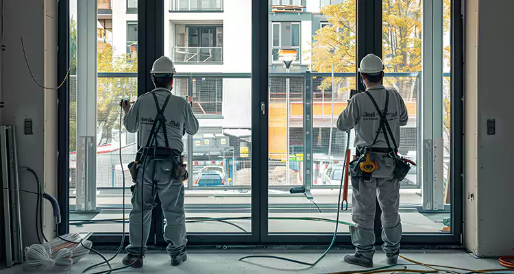 Patio Door Glass Replacement with Built-In Blinds in Clermont, FL